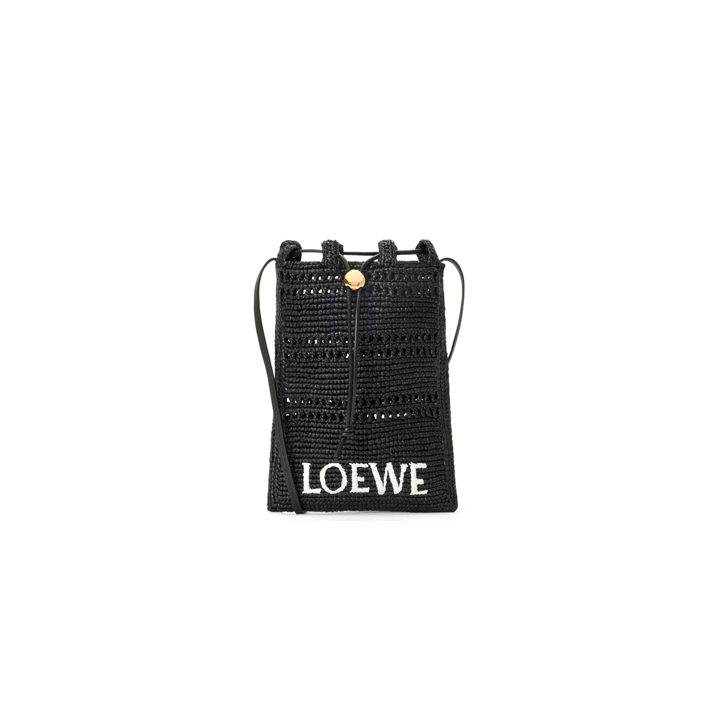 LOEWE DRAWSTRING POCKET IN RAFFIA C756PHPX05 (21*16*1cm)